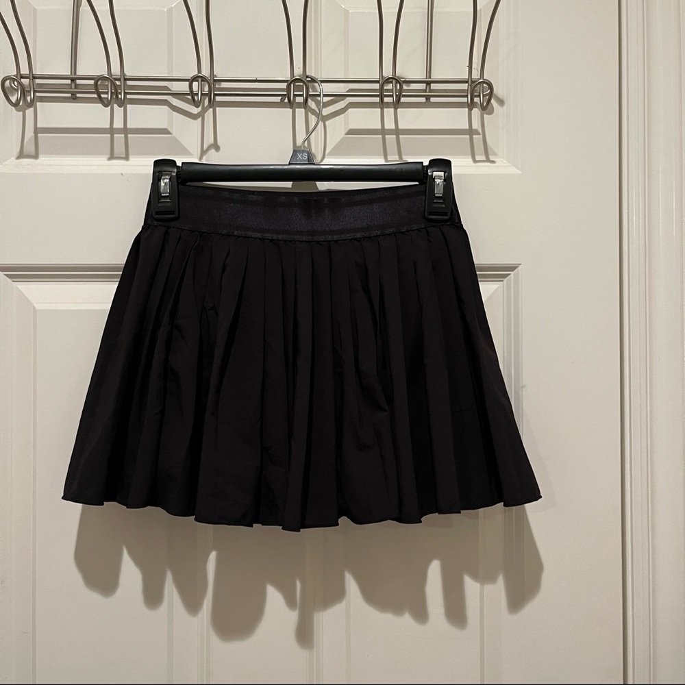 Black Pleated Mini Skirt